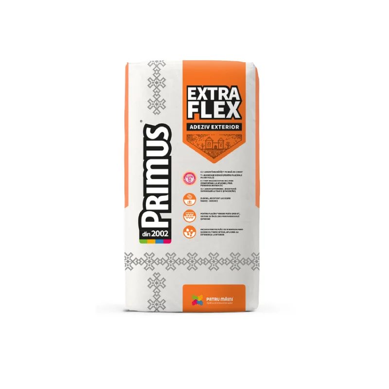 Adeziv gresie si faianta flexibil Primus Extraflex alb 25kg